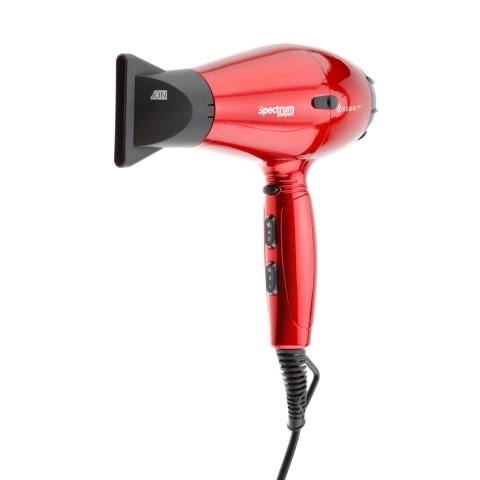 03-109 Red DEWAL Фен Spectrum Compact черный, 2100 Вт, ионизация, 2 насадки