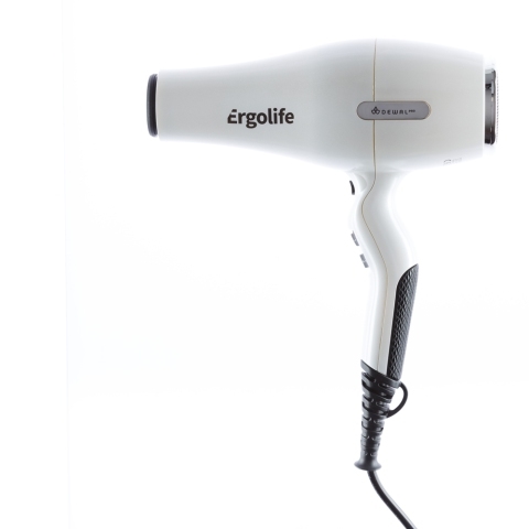 03-001 White DEWAL Фен ErgoLife, белый, Soft Touch, 2200 Вт