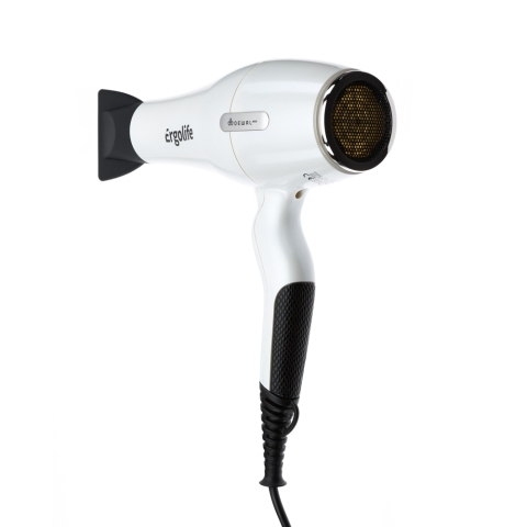 03-001 White DEWAL Фен ErgoLife, белый, Soft Touch, 2200 Вт