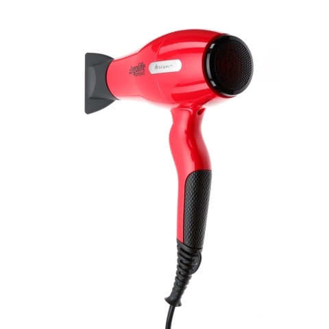 03-002 Red DEWAL Фен ErgoLife Compact красный, 2000 Вт, ионизация, 2 насадки