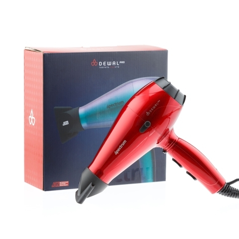 03-110 Red DEWAL Фен Spectrum бирюзовый хамелеон, 2200 Вт, ионизация, 2 насадки