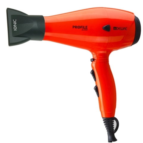 03-120 Orange DEWAL Фен Profile оранжевый, 2200 Вт, ионизация, 2 насадки