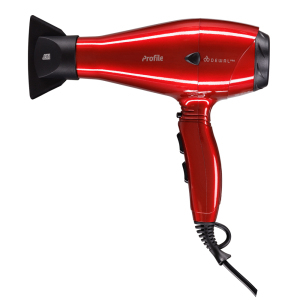 03-120 Red DEWAL Фен Profile красный, 2200 Вт, ионизация, 2 насадки