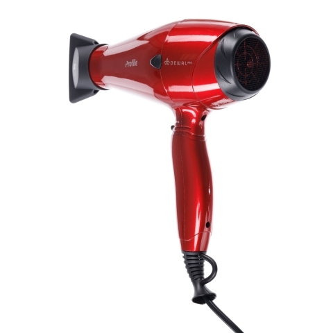 03-120 Red DEWAL Фен Profile красный, 2200 Вт, ионизация, 2 насадки