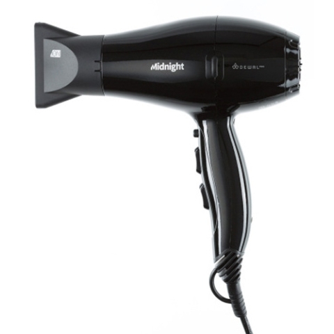 03-107 Black DEWAL Фен Midnight 2000 Вт, 2 насадки, ионизация