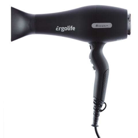 03-001 Black DEWAL Фен ErgoLife, черный, Soft Touch, 2200 Вт
