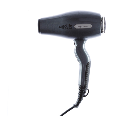 03-002 Grafit DEWAL Фен ErgoLife Compact графит, 2000 Вт, ионизация, 2 насадки