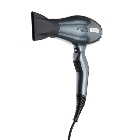 03-002 Grafit DEWAL Фен ErgoLife Compact графит, 2000 Вт, ионизация, 2 насадки