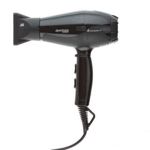 03-109 Black DEWAL Фен Spectrum Compact черный, 2100 Вт, ионизация, 2 насадки