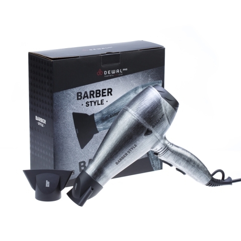 03-120 Steel DEWAL Фен Barber Style, 2200 Вт, 2 насадки, ионизация