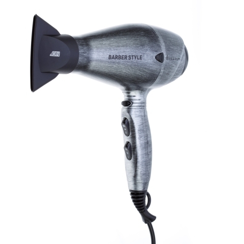 03-120 Steel DEWAL Фен Barber Style, 2200 Вт, 2 насадки, ионизация