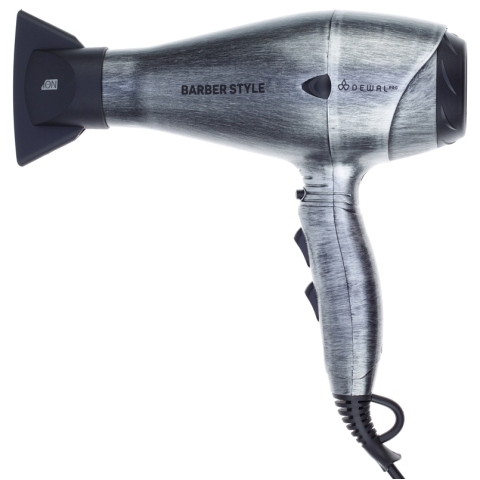03-120 Steel DEWAL Фен Barber Style, 2200 Вт, 2 насадки, ионизация