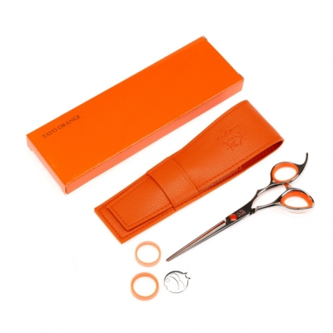 TQ660S Ножницы парикмахерские 6,0" TAYO ORANGE, прямые, эргономичные