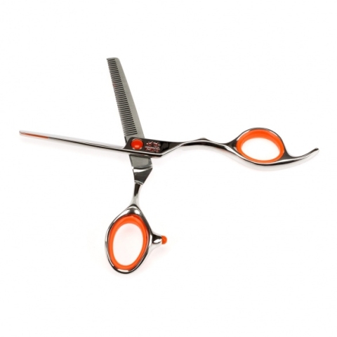 TQ65540S Ножницы парикмахерские филировочные 5,5" TAYO ORANGE, 40 зубцов, эргономичные