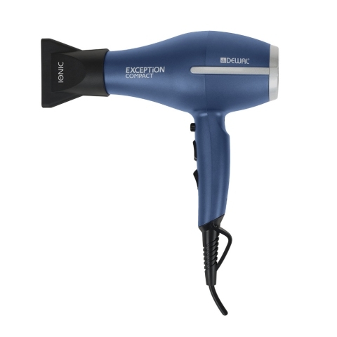 03-114 Blue DEWAL Фен Exception Compact, 2200 Вт, 2 насадки, ионизация