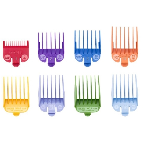 3170-417 Wahl Attachment comb set Набор пластиковых насадок 1-8 мм, цветной