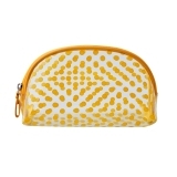 BG-12 yellow Dewal Косметичка Горох желтая, 19*8,5*11,5 см