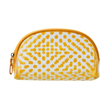 BG-12 yellow Dewal Косметичка Горох желтая, 19*8,5*11,5 см