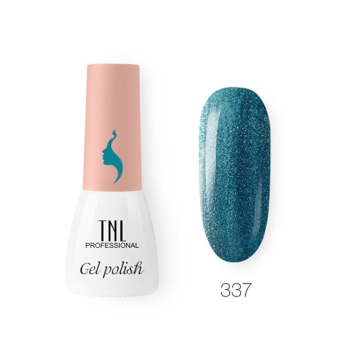 TNL Гель-лак 8 Чувств Mini №337 сияющая лазурь, 3,5 мл.