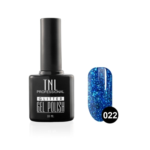 TNL Гель-лак Glitter №22 Сапфировый, 10 мл.