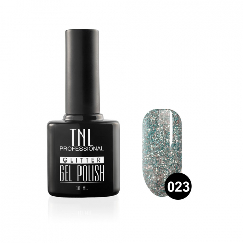 TNL Гель-лак Glitter №23 Васильковый, 10 мл.