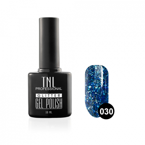 TNL Гель-лак Glitter №30 Кобальтовый, 10 мл.