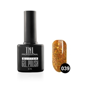 TNL Гель-лак Glitter №39 Тициановый, 10 мл.