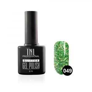 TNL Гель-лак Glitter №49 Зеленый чай, 10 мл.