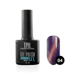 TNL Гель-лак Magnet Lux №04 баклажановый с блестками, 10 мл.