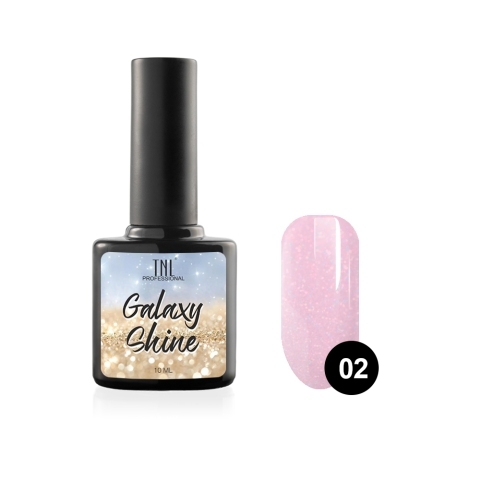 TNL Гель-лак Galaxy shine №02 розовый с шиммером, 10 мл.