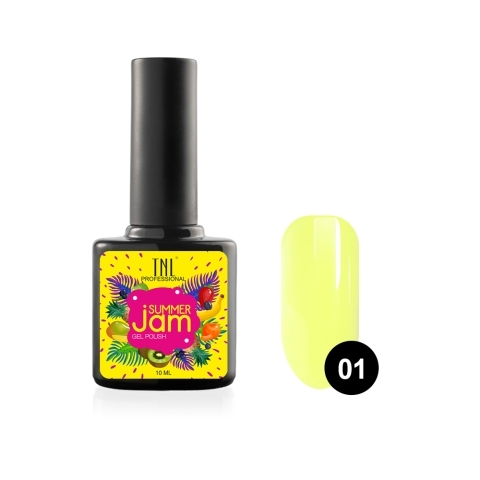 TNL Гель-лак Summer Jam №01 светло-желтый, 10 мл.