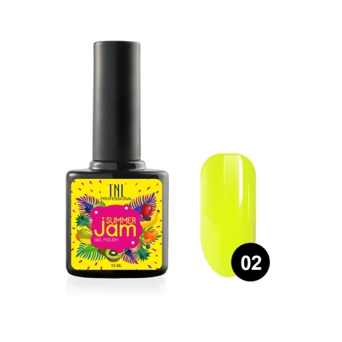 TNL Гель-лак Summer Jam №02 неоновый лимонный, 10 мл.