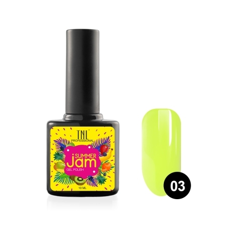 TNL Гель-лак Summer Jam №03 неоновый лаймовый, 10 мл.
