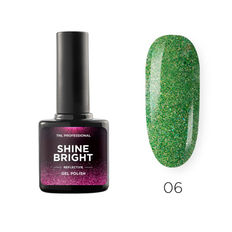 TNL Гель-лак Shine bright №06 - Изумрудная вуаль, 10 мл.