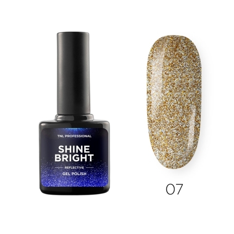 TNL Гель-лак Shine bright №07 - Золотой блеск, 10 мл.