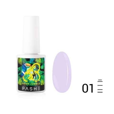 Гель-лак PASHE Neon Jungle №01 Нежный лавандовый, 9 мл.