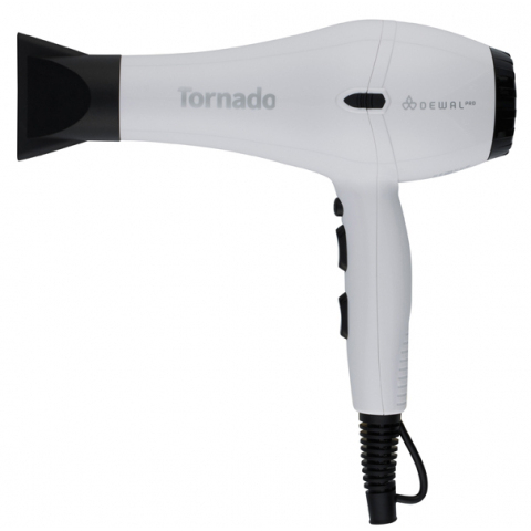 03-8010 White DEWAL Фен Pro Tornado, 2300 Вт, 2 насадки