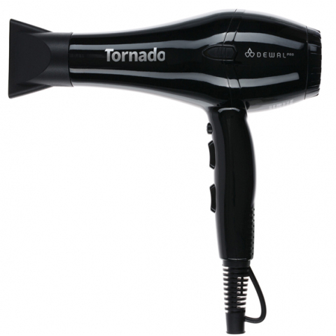 03-8010 Black DEWAL Фен Pro Tornado, 2300 Вт, 2 насадки