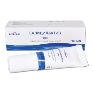 ВЛАДМИВА Салицил-Актив 30% Ср-во для удаления огрубевшей кожи, 10 гр.