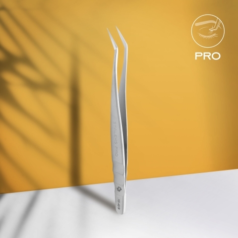 ТЕ-41/9 Пинцет профессиональный для ресниц EXPERT L-образный 35"
