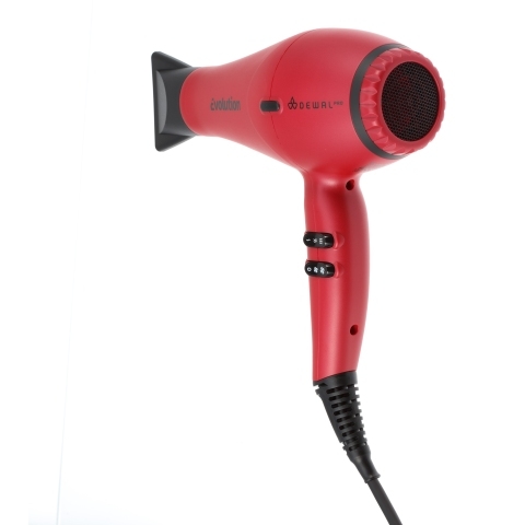 03-9010 DEWAL Фен PRO EVOLUTION, красный, 2300 Вт, 2 насадки, ионизация