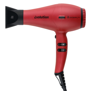 03-9010 DEWAL Фен PRO EVOLUTION, красный, 2300 Вт, 2 насадки, ионизация