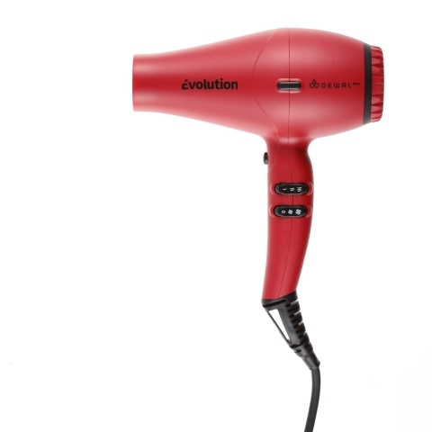 03-9010 DEWAL Фен PRO EVOLUTION, красный, 2300 Вт, 2 насадки, ионизация