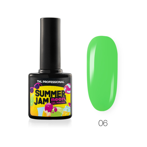 TNL Гель-лак Neon Summer Jam №06 - Неоновый салатовый, 10 мл.