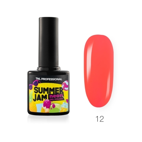 TNL Гель-лак Neon Summer Jam №12 - Неоновый коралловый, 10 мл.