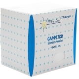 Салфетка косметическая 10*10 спанлейс White line №200 шт в коробке