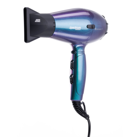 03-109 Chameleon DEWAL Фен Spectrum Compact бирюза, 2100 Вт, 2 насадки, ионизация