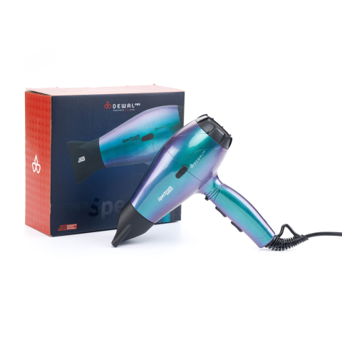 03-109 Chameleon DEWAL Фен Spectrum Compact бирюза, 2100 Вт, 2 насадки, ионизация