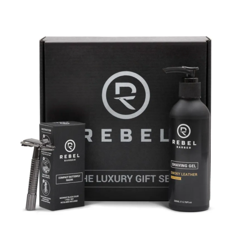 REBEL BARBER Подарочный набор (Бритвенный станок + Гель для бритья)
