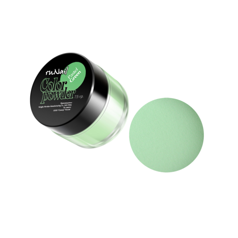 0057 Ru Nail Акриловая пудра Pastel Зелёная, 7,5 гр.